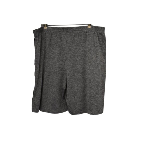 Men's Real Essentials Gray Basketball Shorts Black Strip Pockets Size 3XL - Picture 3 of 6